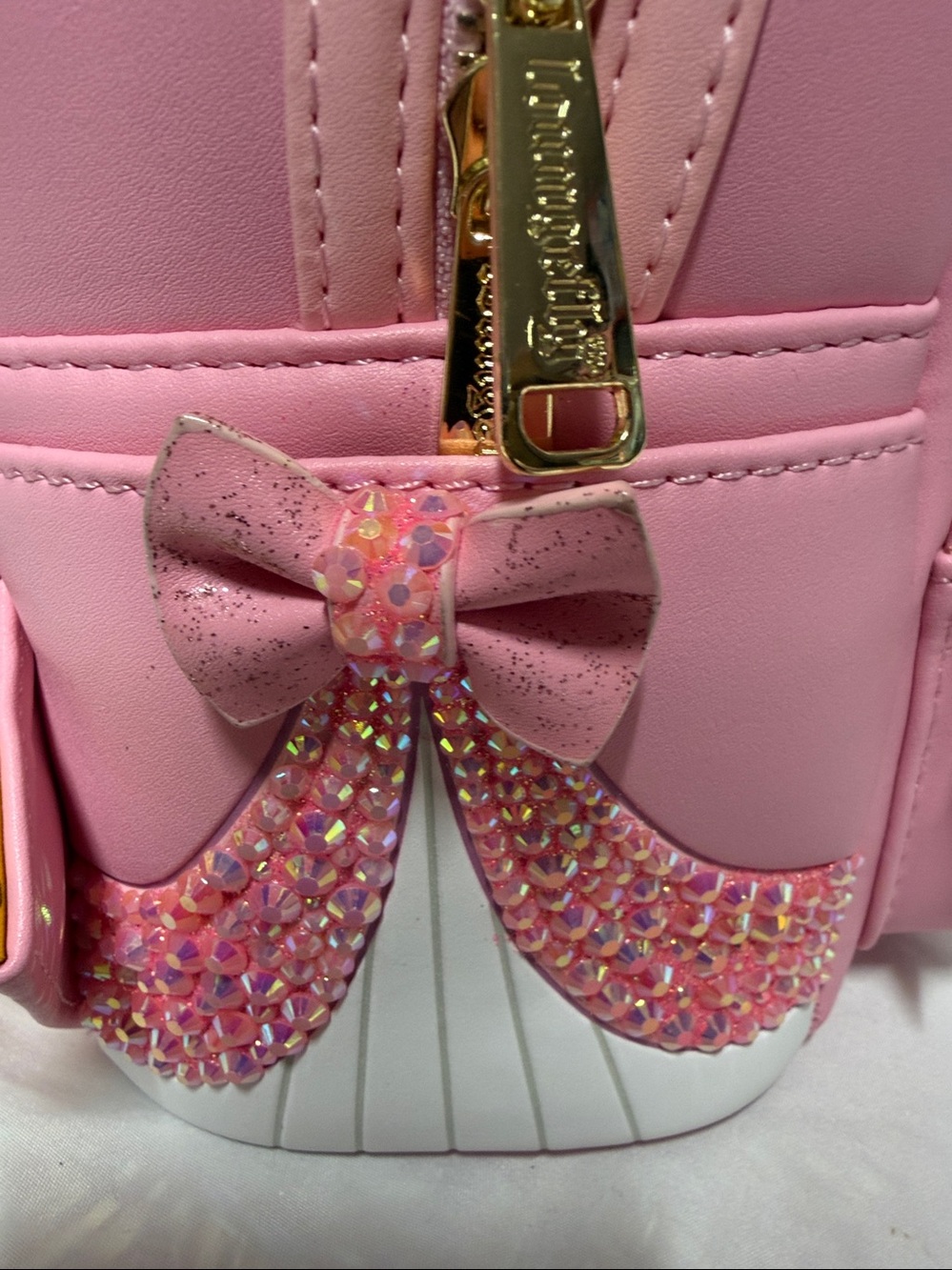 Loungefly Disney Princess Blinged Cinderella Pink Dress Backpack - Picture 6 of 10